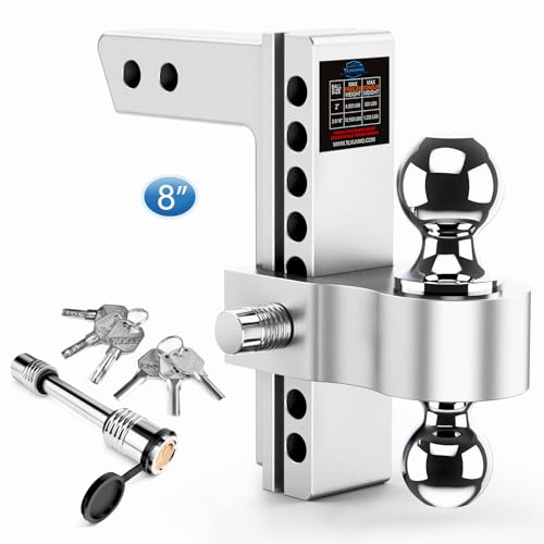 Tlvuvmo Drop Hitch Fits 2 Inch Receiver 8 Inch Adjustable Trailer Hitch