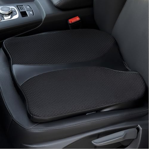 Coussin Siège Auto HEEYA Mousse Mémoire Forme | Antidérapant 46x49cm | Confort Assise Longue Durée | Protection Siège