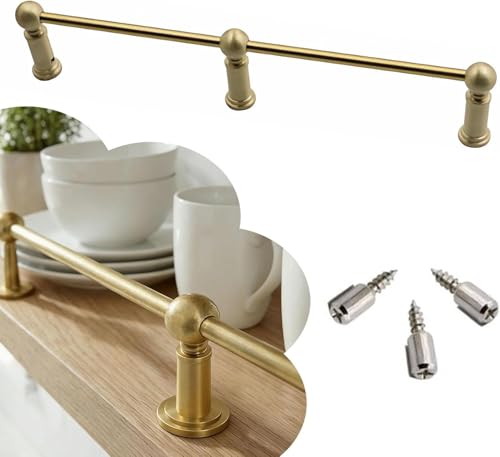 Riel de estantes de latón dorado elegante y personalizable para proteger muebles 2