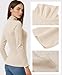 Womens Long Sleeve Turtleneck T-Shirts Mock Neck Underwear Fall Winter Fashion Base Layer Casual Lightweight Soft Tops 2023 Women's Fashion Clothing XS-2XL Turtle Neck Basic Tops （Beige）