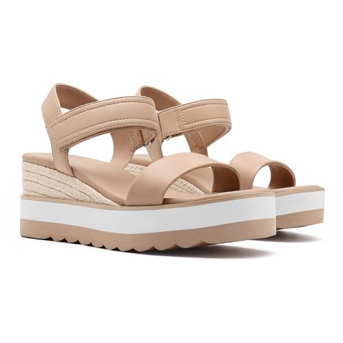 Image of Athlefit Women's Platform Ankle Strap Sandals