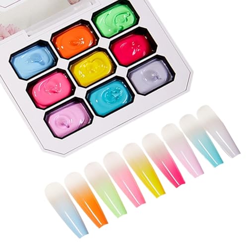 Esmalte de uñas de 9 colores con secado UV/LED y acabado sin limpiar de larga duración