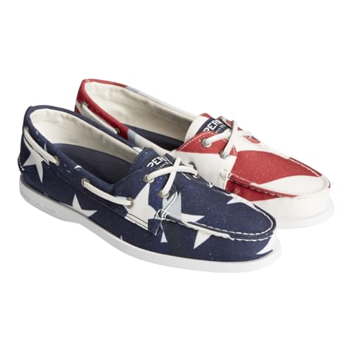 Sperry Men’s Authentic Original 2-Eye Boat Shoe Red/White/Blue