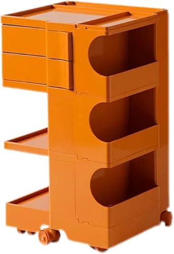 AZIEBAY 引き出しを動かす サイドテーブル 収納ラック キャスター付き モダン オフィス 美容室 収納 サイト収納