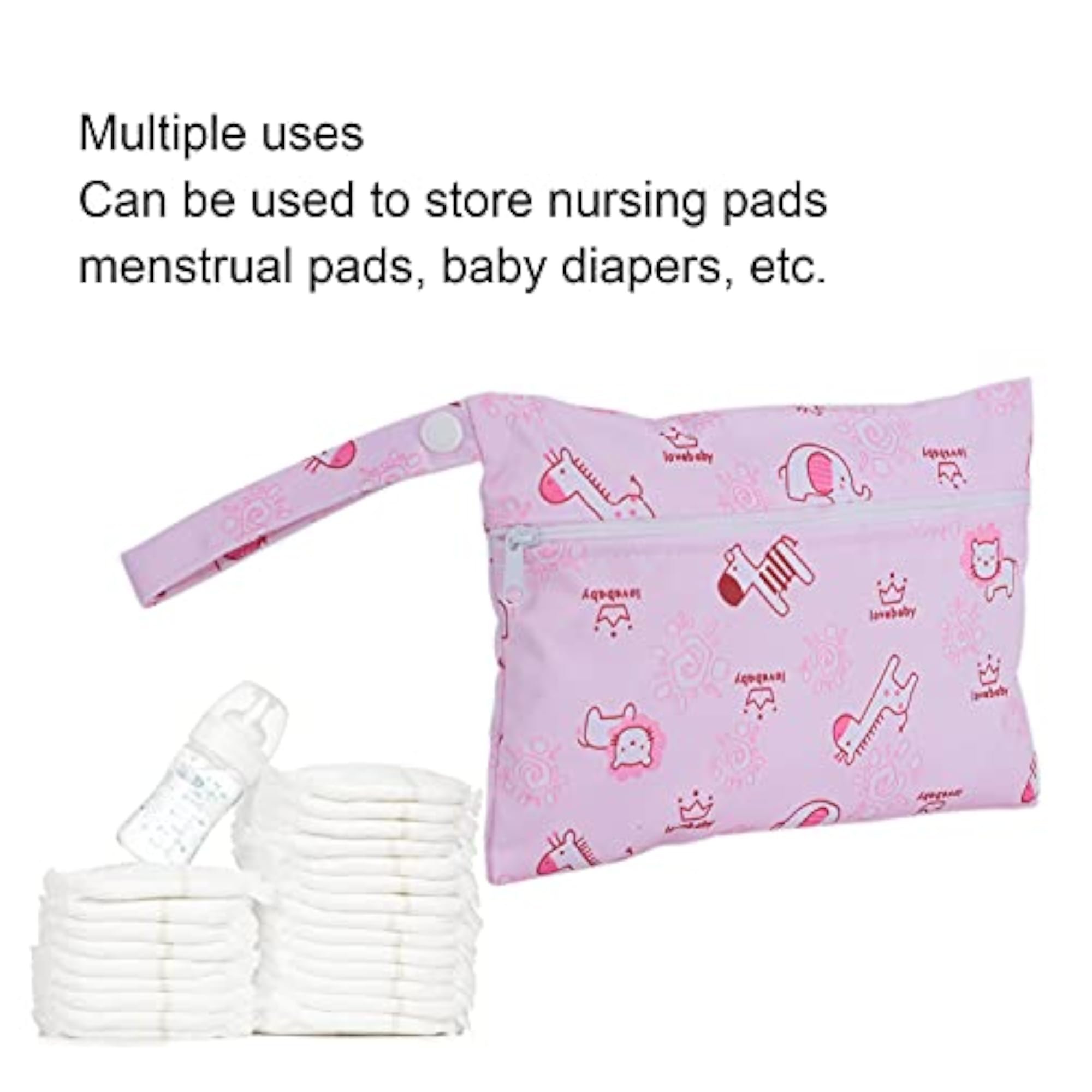 Diaper Storage Bag, Soft Skin Friendly Pouch for Travel