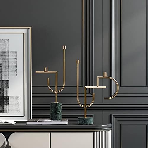candle-holder Stainless Steel Marble Candle Holder Modern Minimalist Living Room Bedroom Home Decoration Decoration Wedding Banquet Table Decoration candlestick