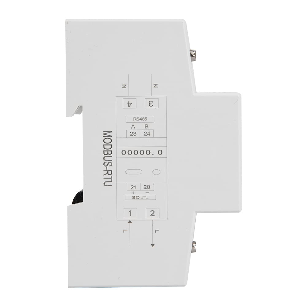 Medidor de energía monofásico Pantalla LCD digital Medidor de potencia de carril DIN 230V 2P con comunicación para monitoreo eléctrico industrial doméstico