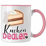 Trendation - Kuchen Dealer Tasse Geschenk für Kuchenverkäufer Geburtstag Spruch Geschenkidee (Rosa)