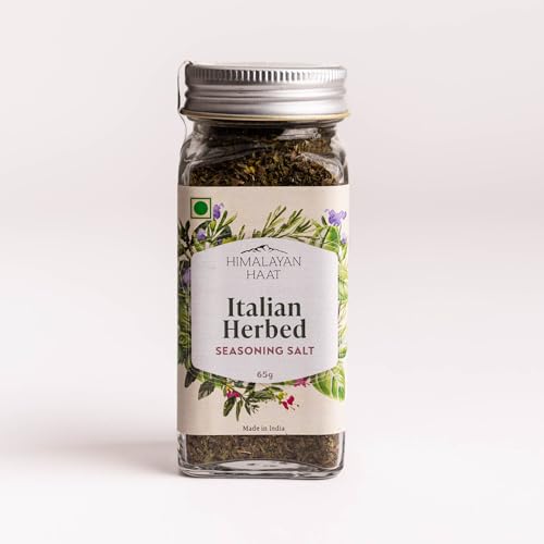 Image of Himalayan Haat Italian Herbed Seasoning Salt - All Natural Himalayan Pink Salt with Mixed Herbs | Perfect for Pasta, Pizza & Bakes | 65g