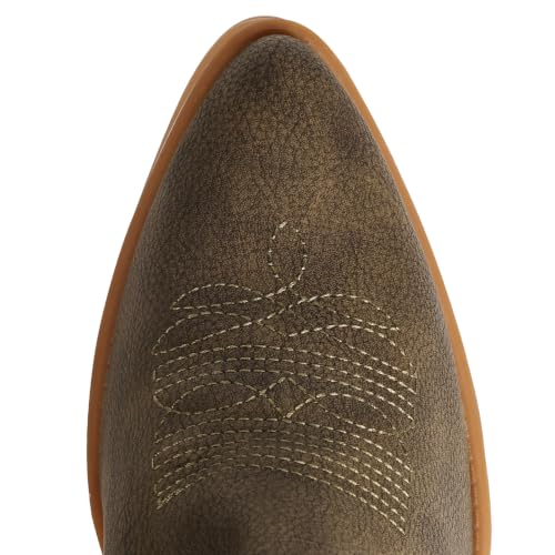 Image of IXU Cowboy Boots for Women Ankle Cowgirl Wide Western Short Booties