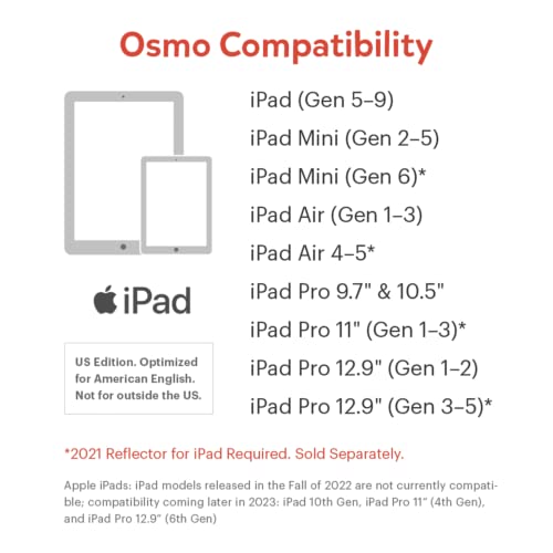 Osmo - Reading Adventure-Advanced Reader Kit For Ipad + Access To 4 More Books - Ages 5-7 - Builds Reading Proficiency, Phonics, Fluency, Comprehension & Sight Words Ipad Base Included Us Only #TOP5