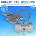 Hundemarke mit Gravur – ⌀30mm Robuster Hundeanhänger aus Edelstahl in Silber – Personalisierter Dog Tag mit Adresse auf der Rückseite (KNOCHEN SILBER)