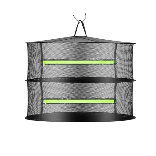 Eamecl Rack de secagem, rede para plantas, kit de secagem de tendas de malha premium, rede de pendur