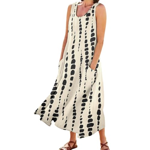 Robe d'été sans manches légère avec poche contre la chaleur du printemps