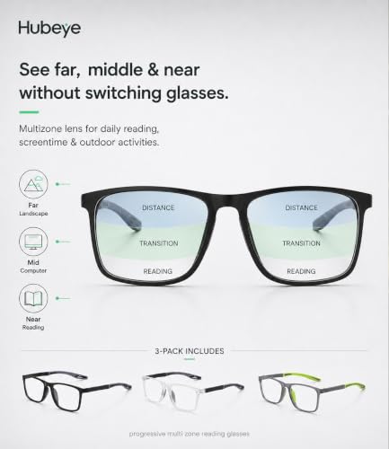 Image of TR90 Progressive Photochromic Blue Light Reading Glasses,Cheaters Readers