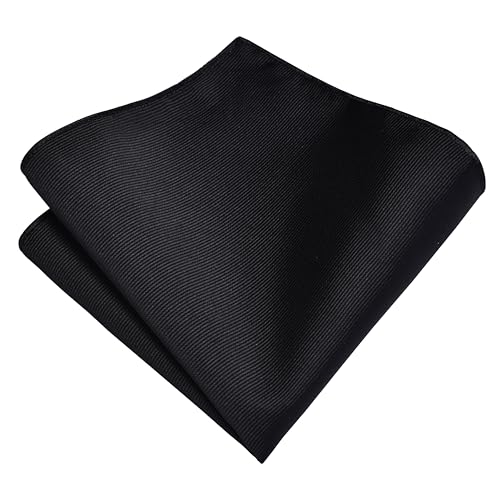 Image of GUSLESON 3.15 inch（8cm） Solid Color Necktie and Pocket Square Cufflinks Sets For Men + Gift Box