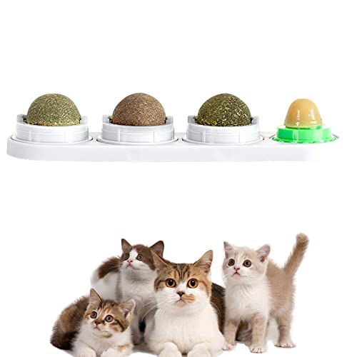 Catnip Brinquedos para Gatos, Bolas comestíveis de lanche de gato seguro com catnip natural saudável
