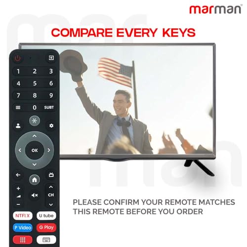Image of marman Compatible with Impex Smart Tv Remote Control Suitable for evoQ Series 4k Ultra HD LED 32 43 50 55 65 75 Inch TV Non Voice Command with Hotkeys - Match Remote Key by Key with Existing Remote