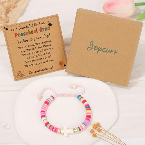 Image of JoycuFF 2026 Kindergarten Graduation Gifts for Her, Cute Heart Cross Bracelet Gifts for Her, Graduation Gifts for Teen Women Daughter Niece Granddaughter