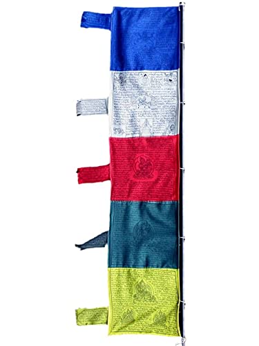 BUDDHAFIGUREN Drapeaux de prière bouddhistes - Vertical 2 mètres de haut