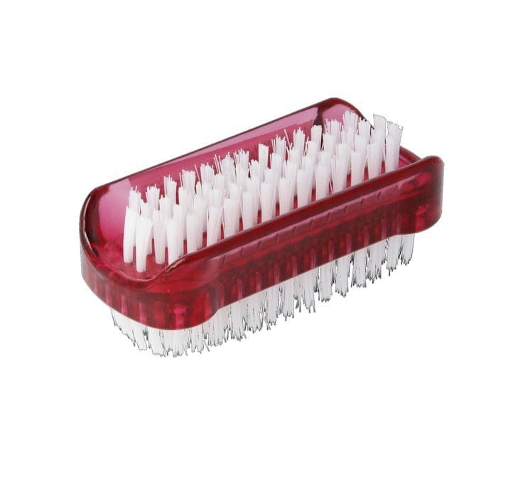 Red Square Nail Cleaning Brushes Double Sided Nail Clean Up Brush with Nylon Stiff Bristles Fingernail Brush for Cleaning Cuticles Fingernails Toes Nail Hand Scrub Brush for Men Women (2 in 1)-image-25