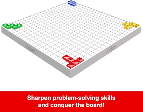 Mattel Games Blokus Spiel, Brettspiel für die Familie, Strategiespiel, für 2-4 Spieler, Gesellschaftsspiel, ab 7 Jahren, BJV44