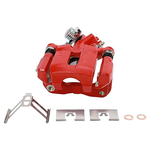 Image of TRQ Performance Rear Driver and Passenger Side Brake Caliper Set Caliper Brackets Compatible with 06-15 Honda Civic 13-22 Acura ILX