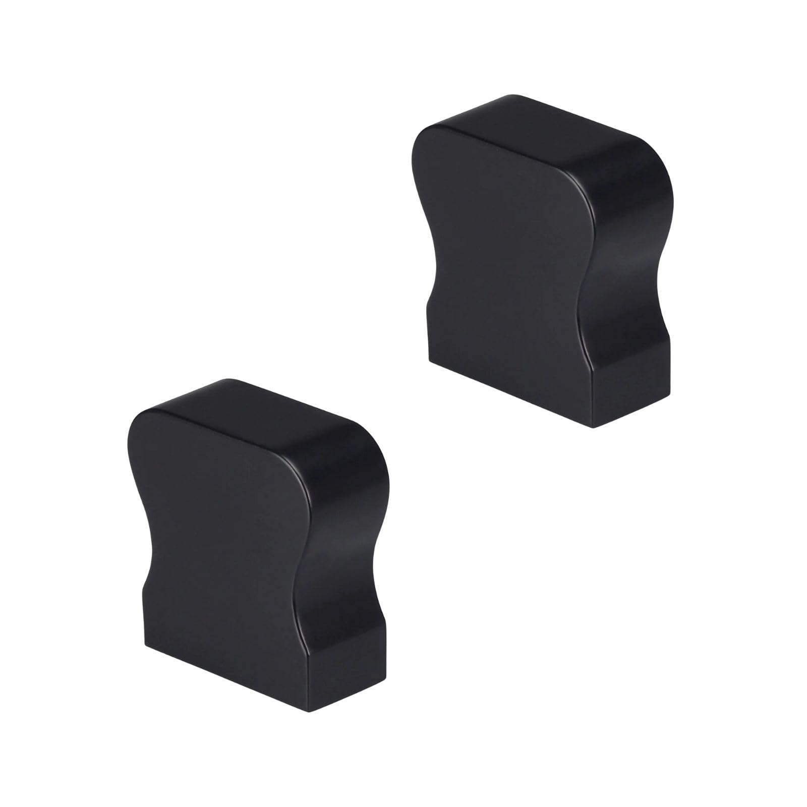 Jackson Woodturners Black Finish Black Hr Handrail End Caps Pair For Hr Profile Handrails Modern Staircase Accessories Contemporary Finish