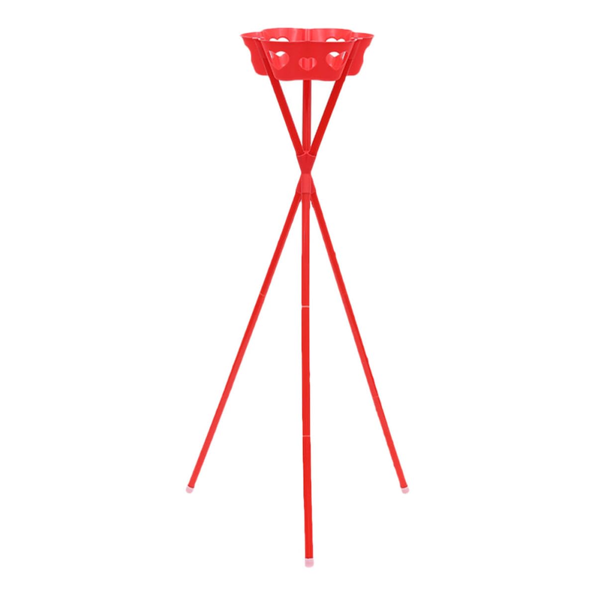 Présentoir à fleurs décoratif rouge en PVC résistant pour événementiel