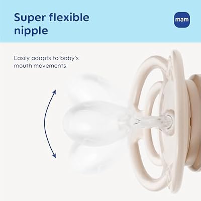 MAM Perfect Baby Premium Pacifier 16+ Months, Extra Thin Nipple, Developed with Orthodontists, Clinically Proven, Glows in The Dark, BPA-Free Silicone, 2 Pack, Made in Europe