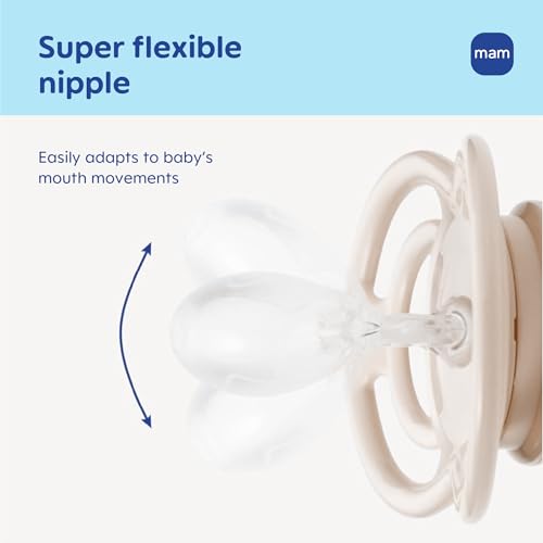 Image of MAM Perfect Baby Premium Pacifier 16+ Months, Extra Thin Nipple, 2 Count (Pack of 12)