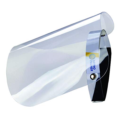 Protetor Facial Visor Cristal Face Shield Articulado e Almofadado, Ortho Pauher, Transparente, Único