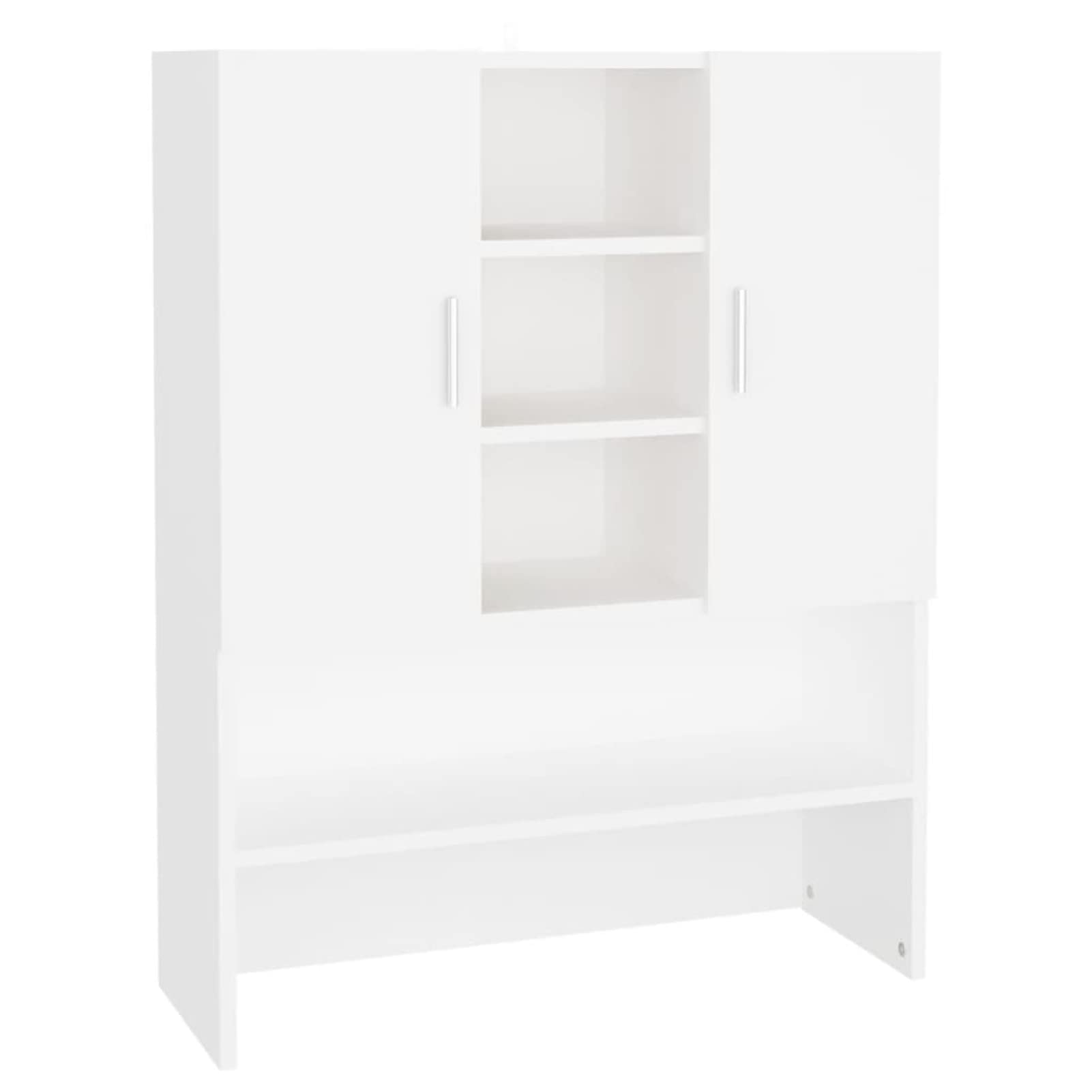 Homgoday Casa Mueble para lavadora blanco 70,5 x 25,5 x 90 cm, armario para lavadora, mueble de baño ahorra espacio, estantería de baño