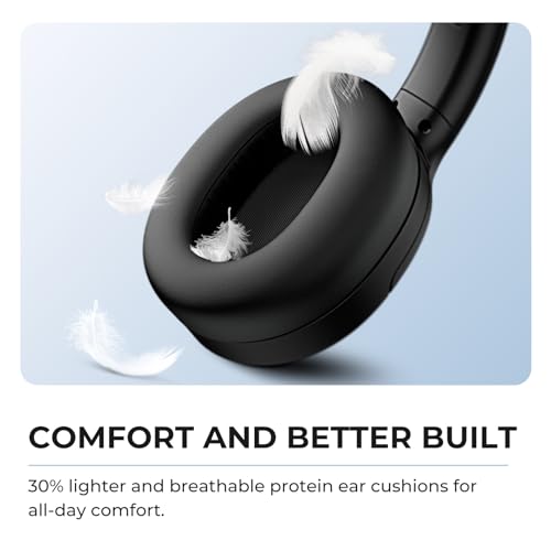 Image of Active Noise Cancelling Headphones Wireless Bluetooth Headphones with Rich Bass and Clear Calls, Bluetooth 5.0, 30 Hours Playtime, Comfort Fit, Model 6