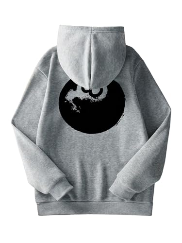 Floerns Girl's Graphic Print Hoodie Sweatshirts Drop Shoulder Long Sleeve Pullover Tops