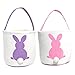 Neusky Wielkanocna torba do noszenia, torba bawełniana, koszyk wielkanocny, kosz na zajączki, torba na prezent (fioletowy + różowy, 2)
