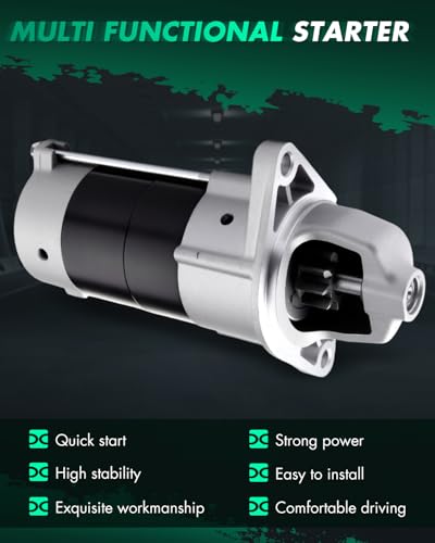 Image of SCITOO Starter Motor 1G069-63010 18413 for KUBOTA D1105 25HP Dsl for KUBOTA Mowers-Turf ZD25 ZD28 05-Bk ‎1.1kW /12 Volt CW 9-Tooth Pinion Denso PLGR