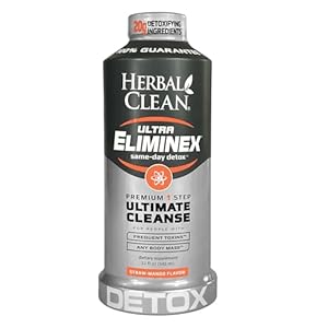 Herbal Clean – Ultra Eliminex, Premium 1 Step Ultimate Cleanse, Same-Day Detox, (Straw-Mango, 32 fl oz)