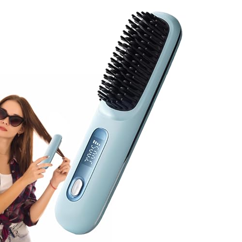 Alisador De Sin Cable | Alisado De Cabello Sin Cable - Peine Cerámico Con Pantalla Led 3 Ajustes De Temperatura Para Uso En Casa Playa Y Salon Alisador De Sin Cable | Alisado De Cabello Sin Cable - Peine Cerámico Con Pantalla Led 3 Ajustes De Temperatura Para Uso En Casa Playa Y Salon