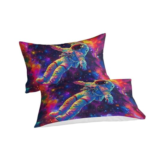 Housse de couette astronaute 3D microfibre lit Super King 260x220 cm