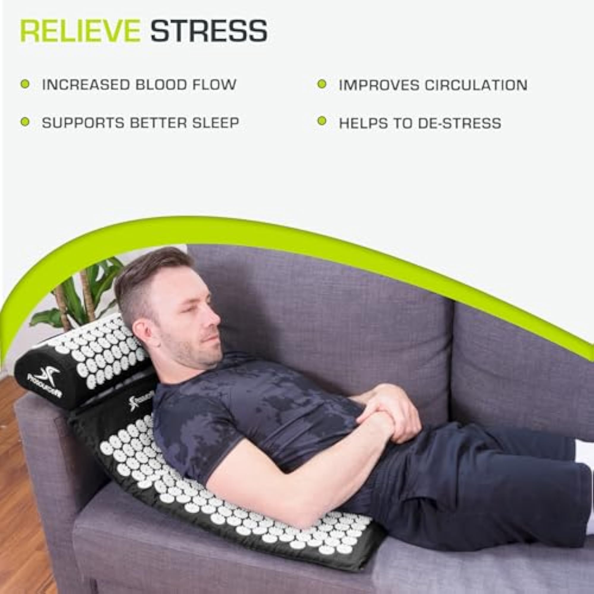ProSource Acupressure Mat & Pillow Set for Pain Relief