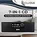 ClearClick Stereo Shelf System with CD Player, Bluetooth, FM Radio, USB Playback, Aux in, Optical in, Alarm Clock, & Remote Control