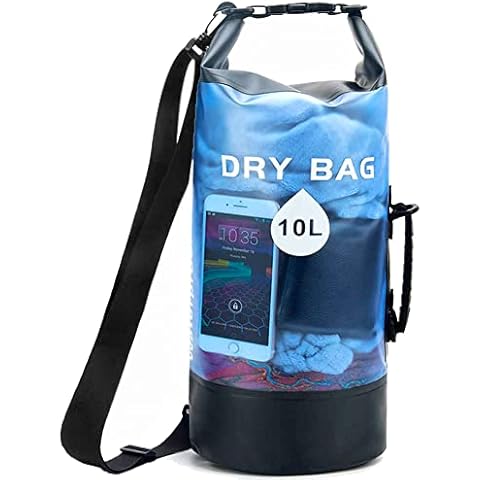 NuCamper Waterproof Dry Bag 10L/20L for Men Women,Roll Top Floating Dry Backpack Bags with Shoulder Strap Lightweight Dry Sack Storage for Water Sports,Beach,Kayaking,Boating, 10L US, Dry Bag Cover