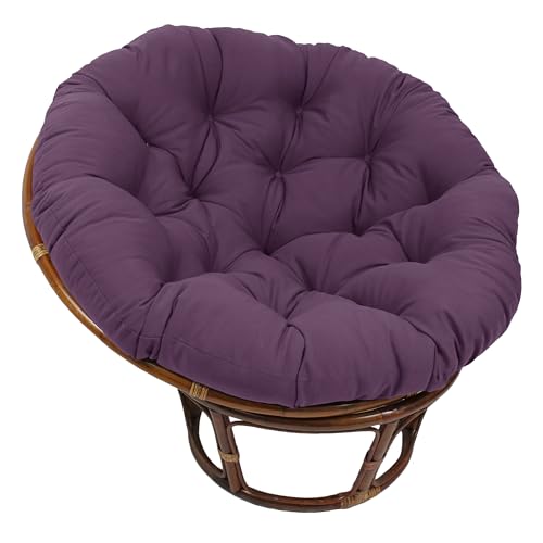 Blazing Needles Solid Twill Papasan Chair Cushion, 44" x 6" x 44", Grape