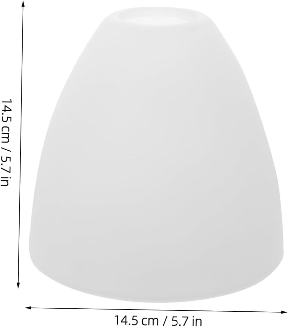 DOITOOL White Frosted Glass Shades Replacement, Bell Shaped Glass Shade Replacement Covers for Ceiling Fan Light Fixture, Glass Shade Replacement for Chandelier Wall Lights