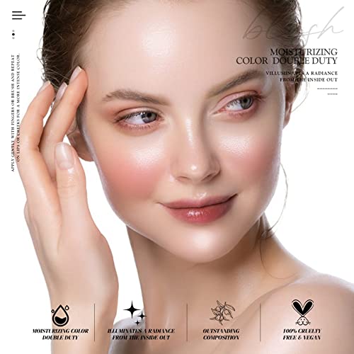 Bayfree Mulit Glow Balm, Cream Blush For Cheeks, Blush Balm Face Makeup, Radiant Finish, Hydrating, Creamy, Lightweight & Blendable Color, Vegan & Cruelty-Free Face Balm, 0.63 Oz (Rose Crystal) #TOP4