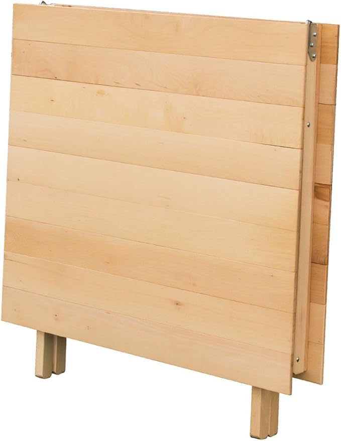TAVOLO LAURA PIEGHEVOLE STRISCE IN LEGNO DI FAGGIO 70X140 CM NATURALE FRASM