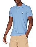 100 % Baumwolle United Colors of Benetton Herren Polo Slim Manica Corta Poloshirt, Blau (Dusk Blue 29J), Large