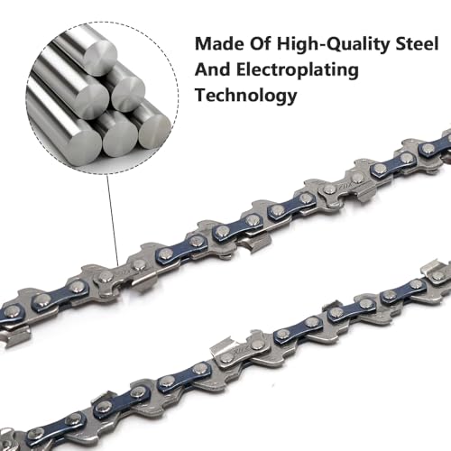 KtbeYTi 3 Pack 6 Inch 37TG Mini Chainsaw Chain, Replacement Saw Chain for Garden Branch Cutting Manganese Steel Chainsaw Accessories - Image 3