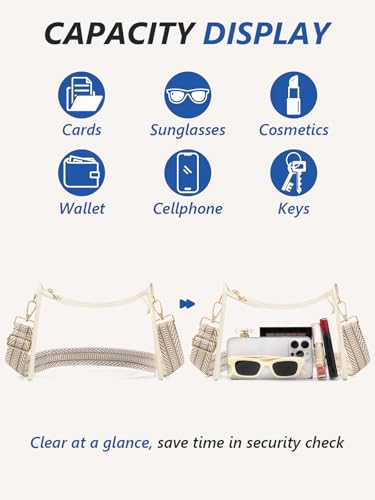 Image of Clear Bag for Stadium Events, Clear Purse Crossbody Stadium Bag
